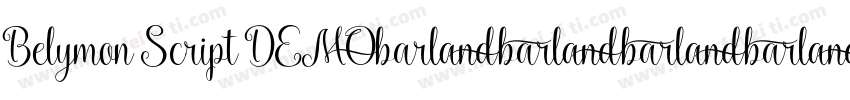 Belymon Script DEMO字体转换